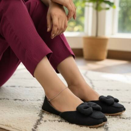 Mocha Bow-Loafers (Naqshkaar by Hemohandicrafts)