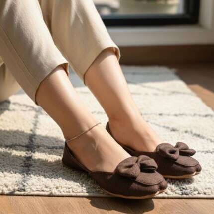 Onyx Bow-Loafers (Naqshkaar by Hemohandicrafts)